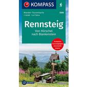  KOMPASS WANDER-TOURENKARTE RENNSTEIG  - Wanderkarte