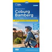  ADFC-REGIONALKARTE COBURG BAMBERG MIT TOURENVORSCHLÄGEN  - Fahrradkarte