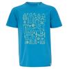  GLARUS PRINTED T-SHIRT Kinder - T-Shirt - FJORD BLUE
