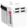 SKROSS MUV USB (4XA) Reisestecker WHITE - WHITE