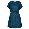 FRILUFTS COCORA DRESS Damen Kleid BURNT OLIVE - DARK BLUE AOP BICOLORED LEAVES