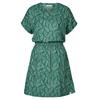 FRILUFTS COCORA DRESS Damen Kleid DARK BLUE AOP BICOLORED LEAVES - MALACHITE GREEN AOP BICOLORED