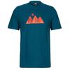  MOUNTAIN SUN MENS TEE Herren - T-Shirt - MAJOLICA BLUE