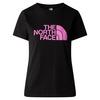 The North Face W S/S EASY TEE Damen T-Shirt TNF WHITE - TNF BLACK/VIOLET CROCUS