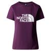 The North Face W S/S EASY TEE Damen T-Shirt ASTRO LIME - BLACK CURRANT PURPLE